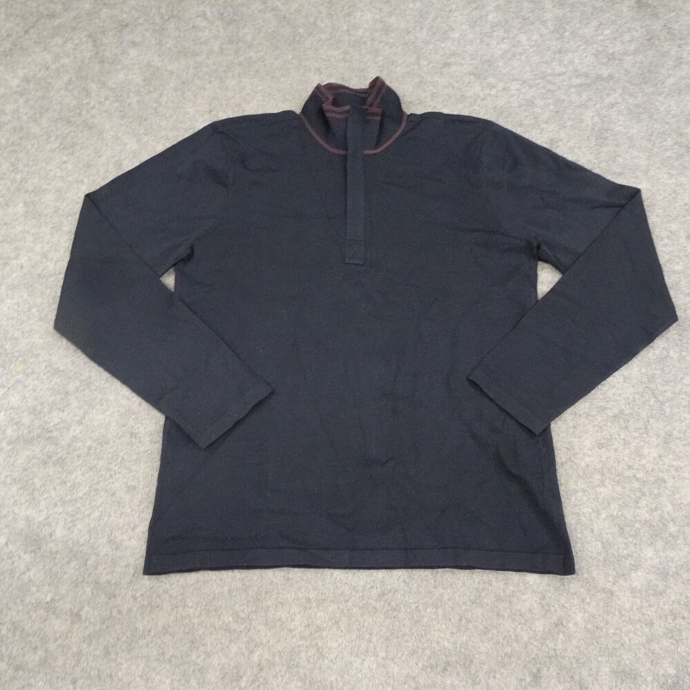 Armani Collezioni Sweater Mens Small S Black Pullover Top Knit Silk Lightweight